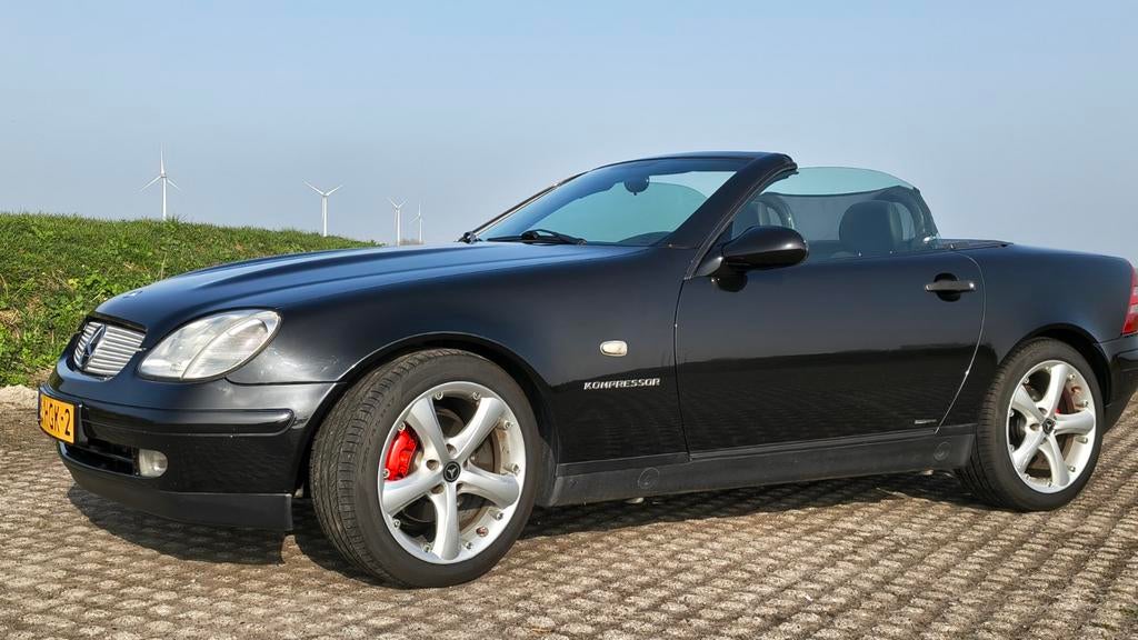 Mercedes-Benz SLK 230 1999 Zwart, Auto's, Mercedes-Benz, Automaat, Achterwielaandrijving, Zwart, Cabriolet