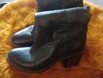 Damens Laarzen leer mt 38, Ophalen of Verzenden, Gedragen, Zwart, Hoge laarzen