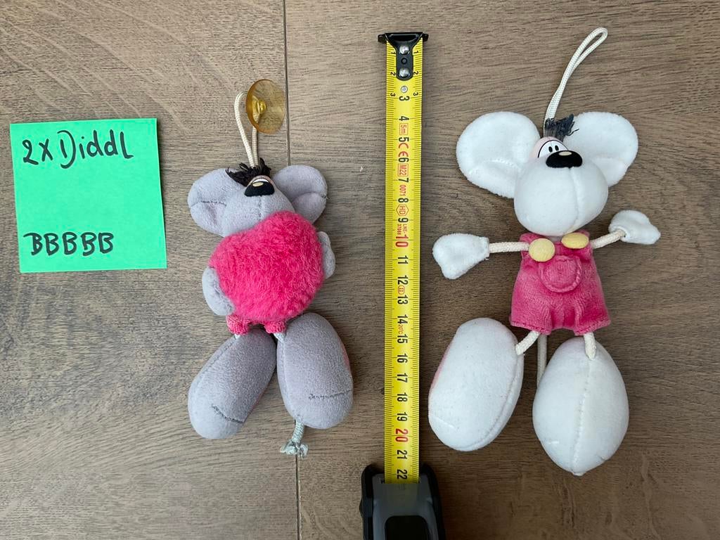 2 zgan gebruikte, verkleurd, niet kapot, Diddl knuffels, Verzamelen, Diddl, Ophalen, Zo goed als nieuw, Knuffel