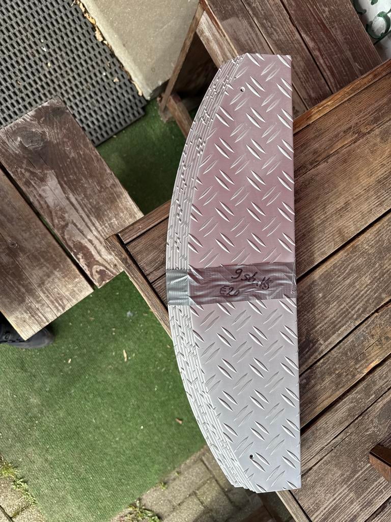 Aluminium traptreden beschermers traanplaat - 9 stuks, Ophalen, Gebruikt, Trap