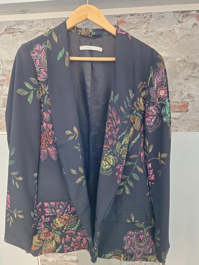 Colbert jasje maat 44 Steps, Kleding | Dames, Ophalen of Verzenden, Zo goed als nieuw, Maat 42/44 (L), Blauw