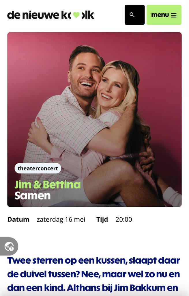 2x Jim & Bettina Samen 16 Mei Assen, Twee personen, Mei