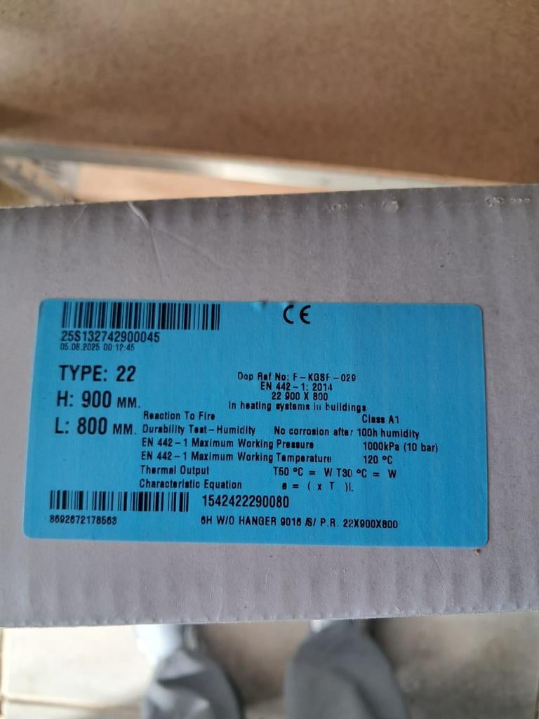 Nieuwe radiator in verpakking 80x90, Telecommunicatie, Mobiele telefoons | Batterijen en Accu's, Ophalen, Nieuw, Overige merken