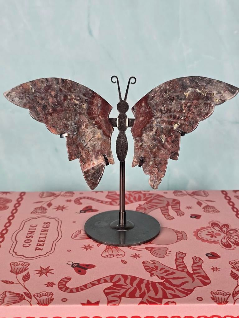 Agaat vlinder, Huis en Inrichting, Ophalen of Verzenden, Nieuw, Meerkleurig, Natuurlijk materiaal