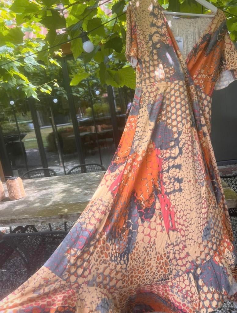 Buffalo wikkeljurk nieuw! met kleurrijke print maar 42, Verzenden, Maat 42/44 (L), Nieuw, Oranje