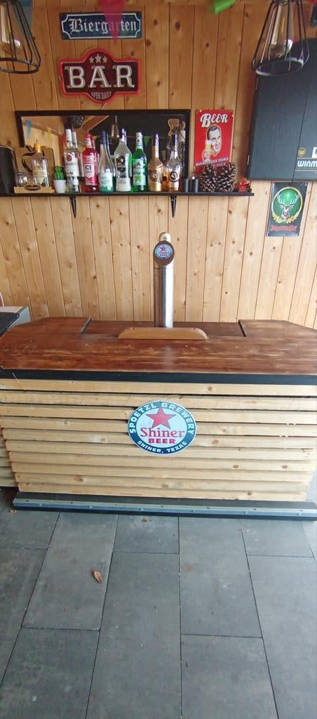 Houten bar met originele Dommelsch tapkraan, Ophalen, Gebruikt