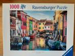 Puzzel 'Burano, Italy', Ravensburger, 1000 st., Ophalen of Verzenden, 500 t/m 1500 stukjes, Zo goed als nieuw, Legpuzzel