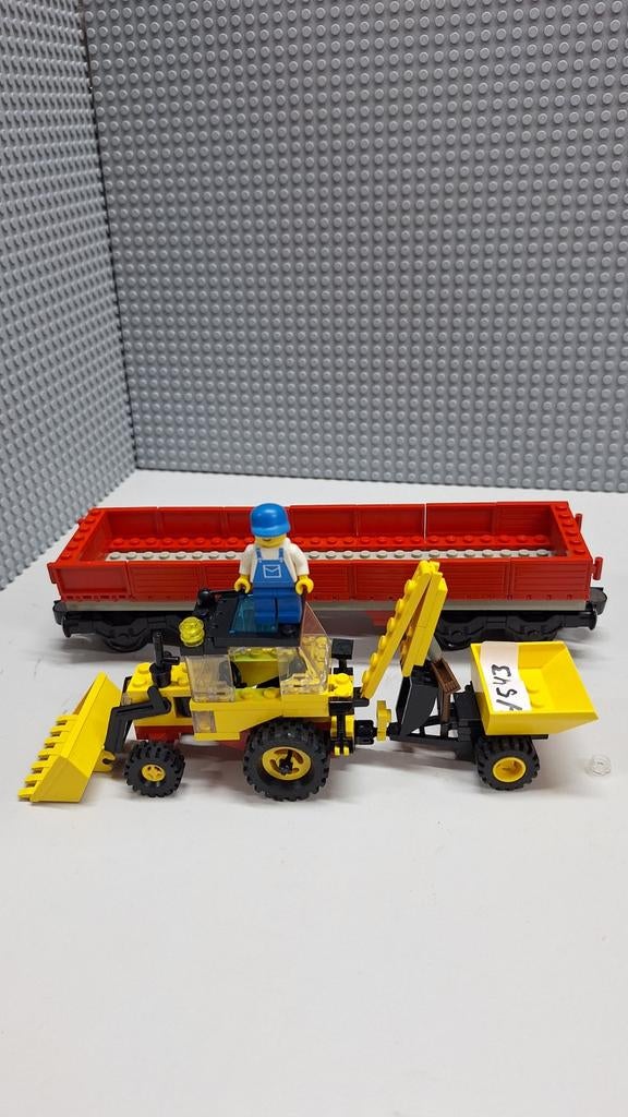 Lego trein wagon met graafmachine 4543, Kinderen en Baby's, Speelgoed | Duplo en Lego, Ophalen of Verzenden, Gebruikt