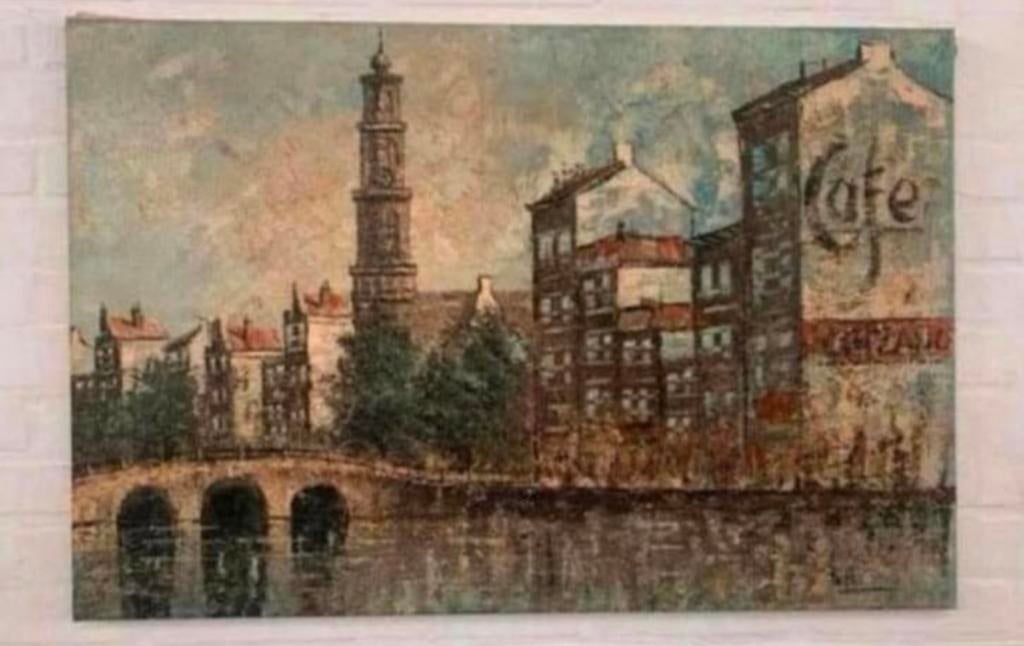 Schilderij schilder ten Pas te Pas uit de Haagse school., Ophalen of Verzenden