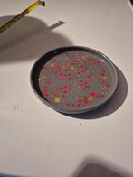 Bloempot planten schotel / onderlegger grijs met stippen 15d, Rond, Ophalen of Verzenden, Aardewerk, Minder dan 40 cm