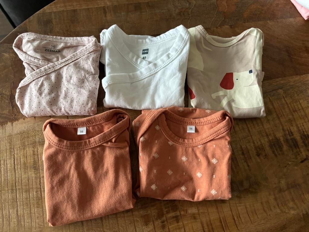 5 rompers korte mouw, Zeeman en Hema, Ophalen of Verzenden, Gebruikt, Jongetje of Meisje