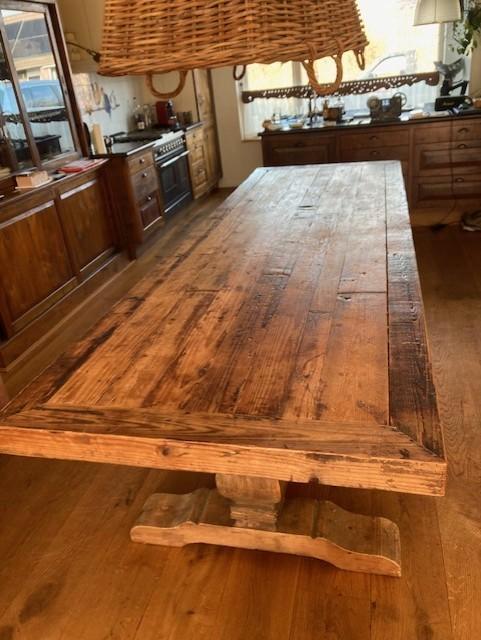 Kloostertafel 3m x 1m, Huis en Inrichting, Tafels | Eettafels, Gebruikt, 50 tot 100 cm, 200 cm of meer, Vijf personen of meer