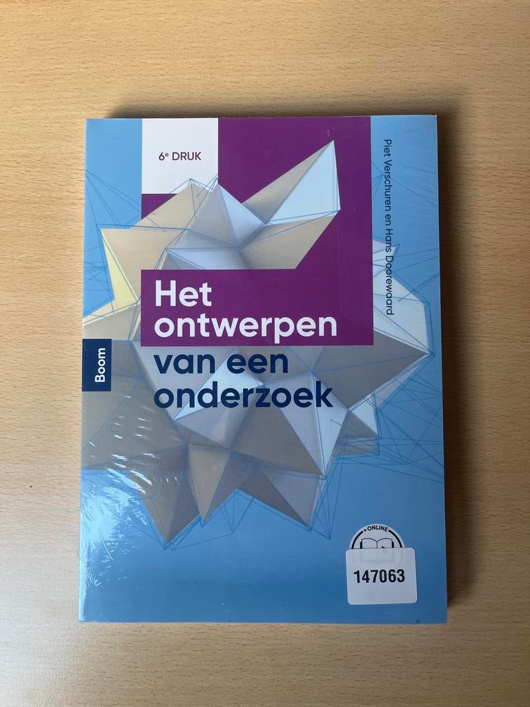 Het ontwerpen van een onderzoek - 6e druk, Ophalen, Gamma, Nieuw, HBO