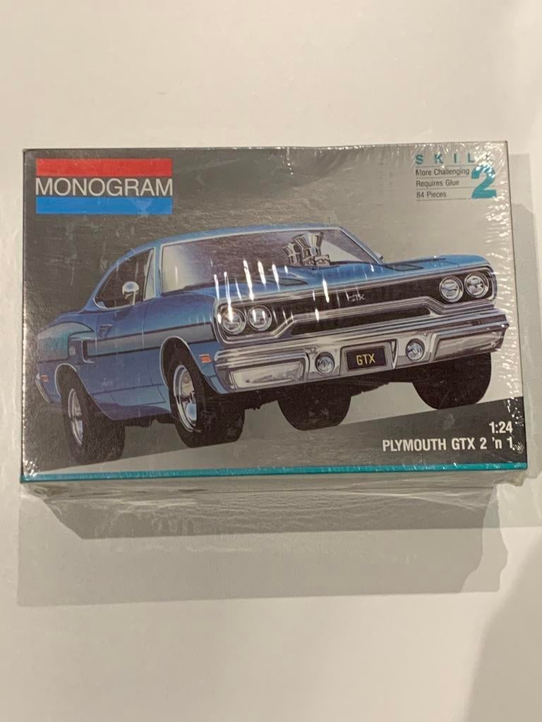 1/24 Monogram Plymouth GTX 2’n1 nieuw!!, Ophalen of Verzenden, Zo goed als nieuw, 1:50 of kleiner, Overige merken