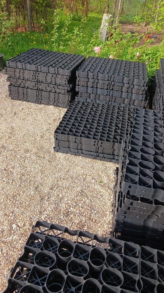 Grastegels Grindrooster Nieuw, voor erfverharding, Ophalen, Kunststof, Overige typen, Nieuw