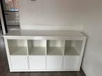 Witte Kallax kast met 4 deurtjes - IKEA, Huis en Inrichting, Kasten | Overige, Ophalen, Zo goed als nieuw
