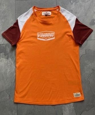 t-shirt, oranje van Vingino, maat 14=164 (qwe), Kinderen en Baby's, Kinderkleding | Maat 164, Zo goed als nieuw, Jongen, Shirt of Longsleeve