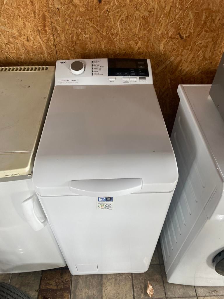 Bovenlader wasmachine van AEG, Witgoed en Apparatuur, Wasmachines, Bovenlader, Ophalen of Verzenden, Zo goed als nieuw, 85 tot 90 cm
