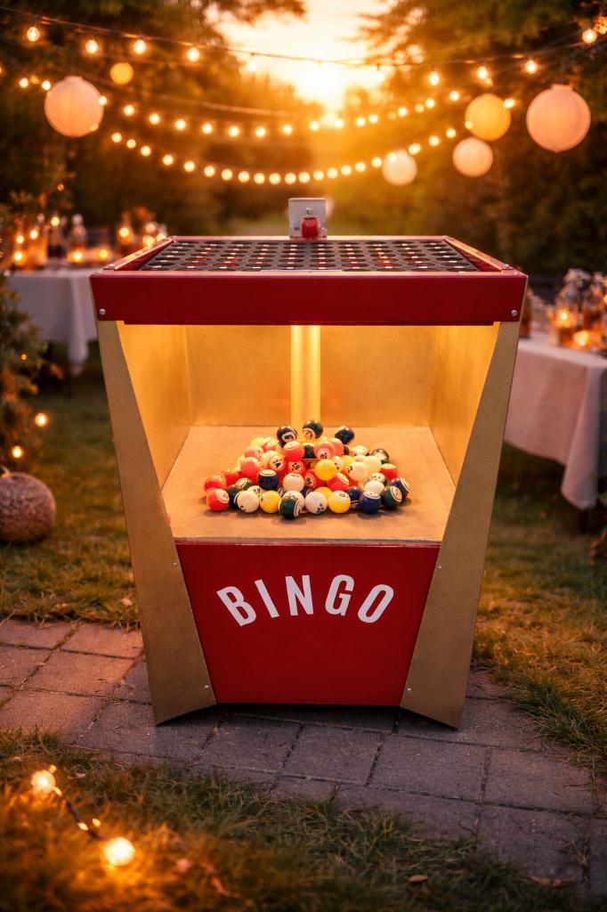 Te huur prachtige nostalgische bingomachine, Hobby en Vrije tijd, Feestartikelen | Verhuur, Zo goed als nieuw, Overige, Ophalen