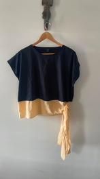 Zgan katoenen/zijde top van COS, Kleding | Dames, Blauw, Ophalen of Verzenden, Zo goed als nieuw, Korte mouw