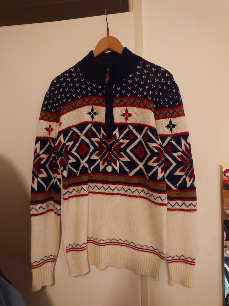 Atlas Vintage Trui met Noors Patroon (m/l), Atlas, Ophalen of Verzenden, Gedragen, Maat 48/50 (M)