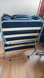 Eenpersoons Opklapbed / Logeerbed - Zo goed als nieuw!, Ophalen, Overige materialen, Eenpersoons, Blauw