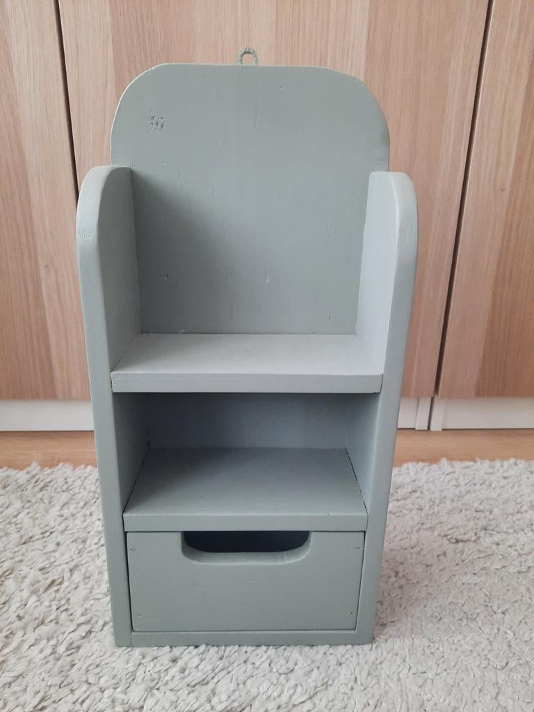 Te koop opgeknapt hangkastje met losse lade, Ophalen of Verzenden