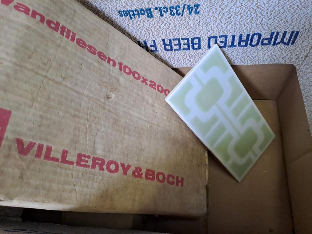 Vintage tegels 1960 nieuw-handmate., Ophalen, Nieuw, Minder dan 20 cm, Minder dan 20 cm