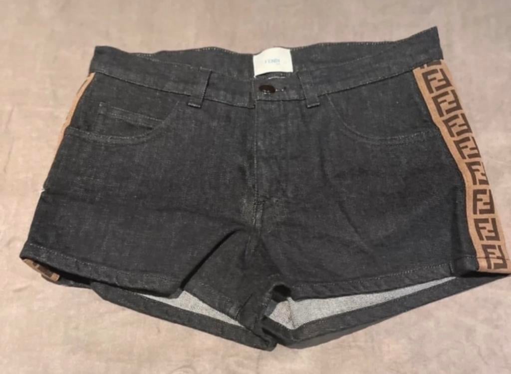 Fendi korte spijker broek maat 152 orgineel, Broek, Mi, Meisje, Zo goed als nieuw