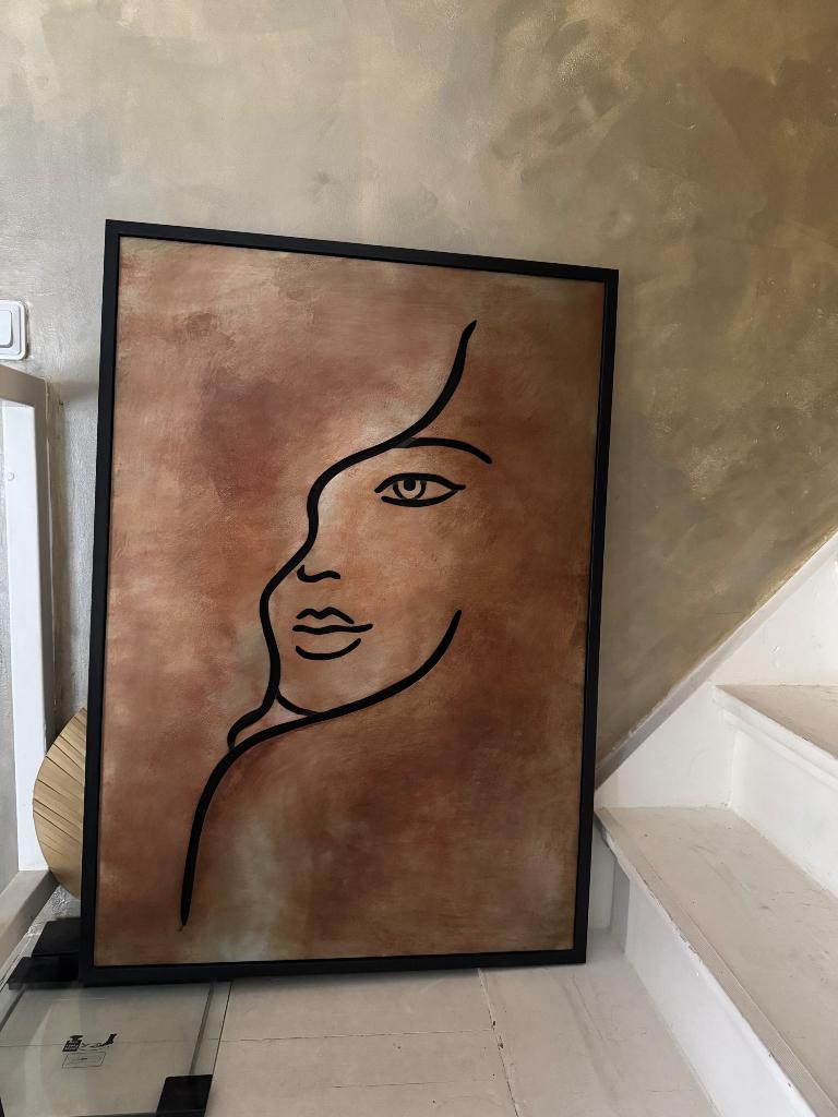 Schilderij metaal roestkleurig, Huis en Inrichting, Woonaccessoires | Schilderijen, Tekeningen en Foto's, Ophalen, Zo goed als nieuw
