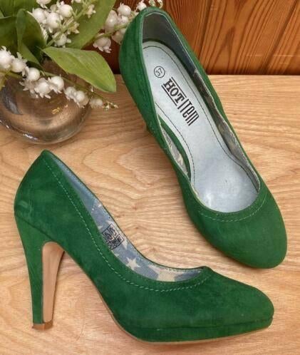 Hot Item schoenen maat 37 [DM], Ophalen of Verzenden, Zo goed als nieuw, Schoenen met hoge hakken, Groen