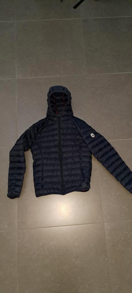JOTT Jas - Donkerblauwe donsjas met capuchon, Kleding | Heren, Jassen | Winter, Zo goed als nieuw, Maat 46 (S) of kleiner, Blauw