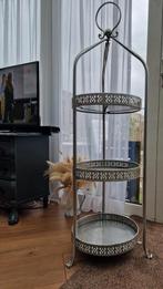 Decoratieve etagère met 3 lagen - zilverkleurig, Ophalen, Overige materialen, Gebruikt, Schaal