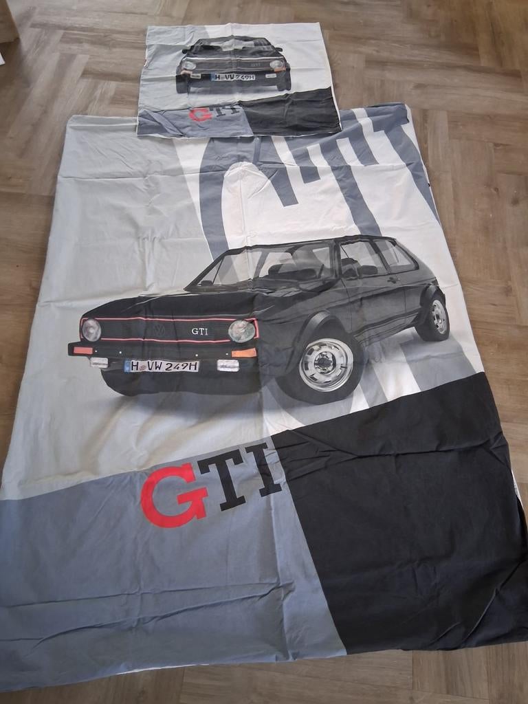 Eenpersoons Dekbedovertrek GTI Volkswagen Golf, Eenpersoons, Dekbedovertrek, Ophalen of Verzenden, Zo goed als nieuw