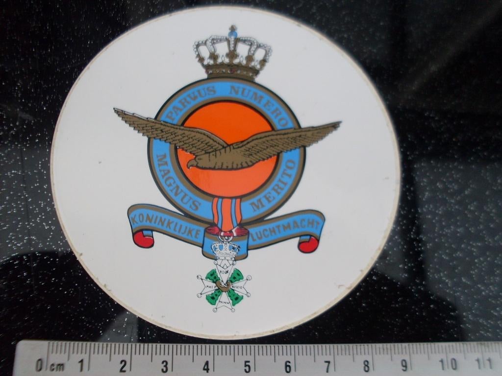 sticker KLu koninklijke luchtmacht loog wapen embleem, Verzenden, Zo goed als nieuw, Bedrijf of Vereniging