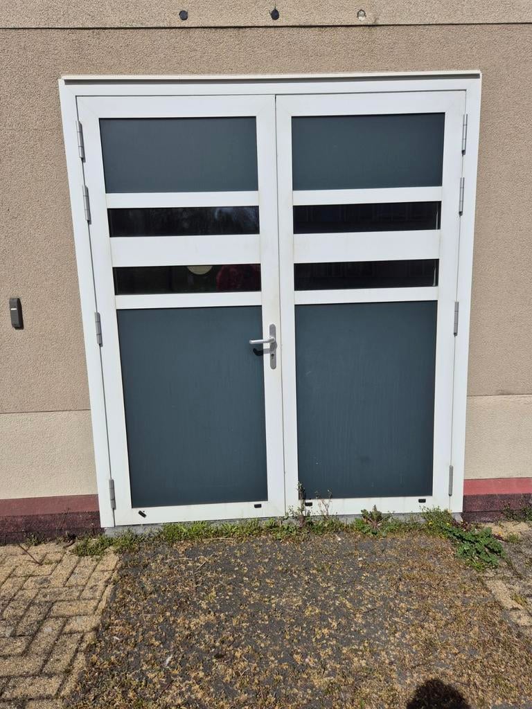 Dubbele deur kozijn aluminium pui, Ophalen, Gebruikt