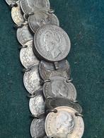 Zilveren 5 cent armband met Koning Willem III, Ophalen of Verzenden