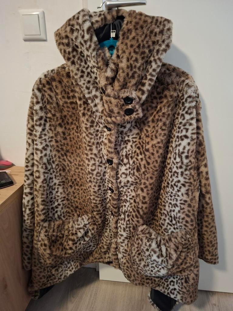 Leopard print jas met capuchon, Ophalen of Verzenden, Nieuw, Zwart