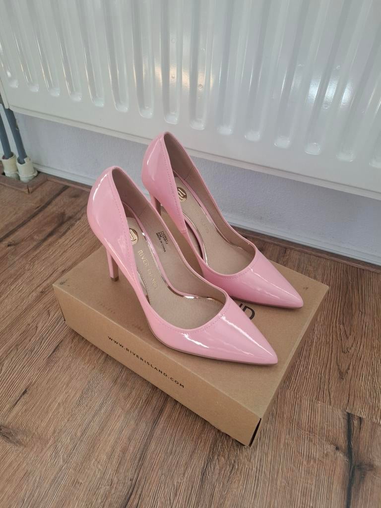 Roze lakleren hakken - Zo goed als nieuw - Maat 38, Pumps, River Island, Ophalen of Verzenden, Zo goed als nieuw