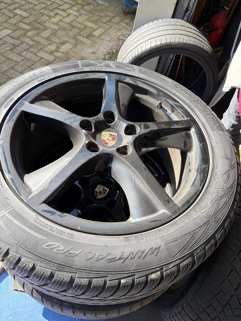 Porsche velgen met banden, Auto-onderdelen, Banden en Velgen, 19 inch, Vis multidiensten, Ophalen of Verzenden, Vis multidiensten