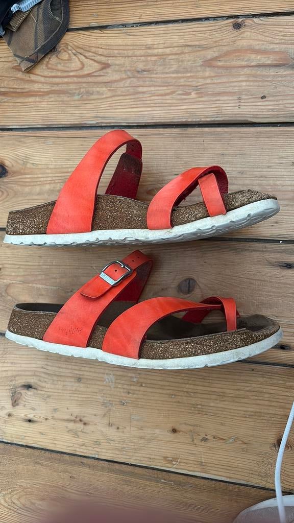 Papillio (Birkenstock oranje sandalen) 40/41, Ophalen of Verzenden, Oranje, Sandalen of Muiltjes