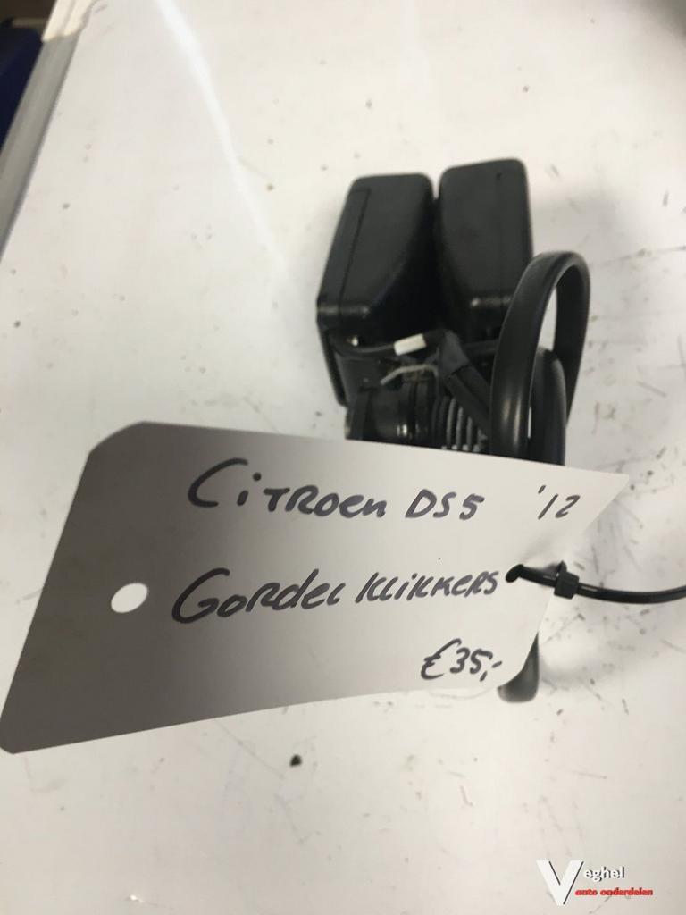 Citroen DS 5 Gordel Gordelklikker Gordel insteek achter dubb, Gebruikt, -, -, Ophalen of Verzenden