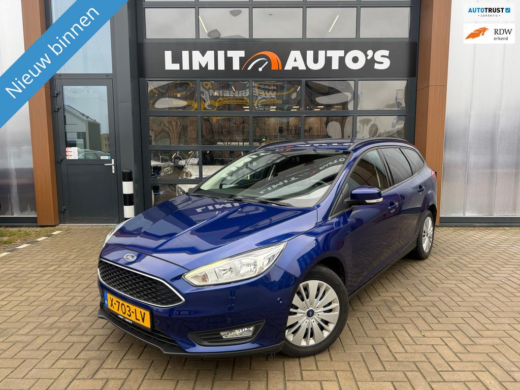 Ford Focus Wagon 1.0 Trend Aut/Climate/Navi/Pdc.v+a/Cruise/A, Auto's, Ford, Bluetooth, Gebruikt, Euro 6, Blauw