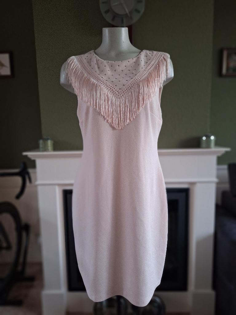 K-Design K Design zalm roze franje jurk XL, K-design, Verzenden, Maat 46/48 (XL) of groter, Oranje