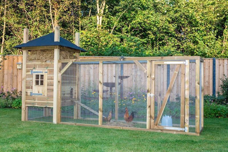 Kippenhok Hooischuur met ren Floor XL, Ophalen of Verzenden, Nieuw, Kippenhok of Kippenren