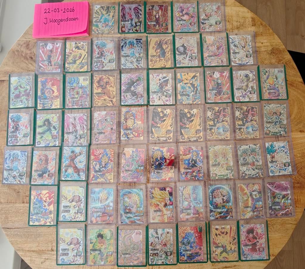 Dragonball Heroes SAMPLE STAMPED collectie, Ophalen of Verzenden, Zo goed als nieuw, Meerdere kaarten, Foil