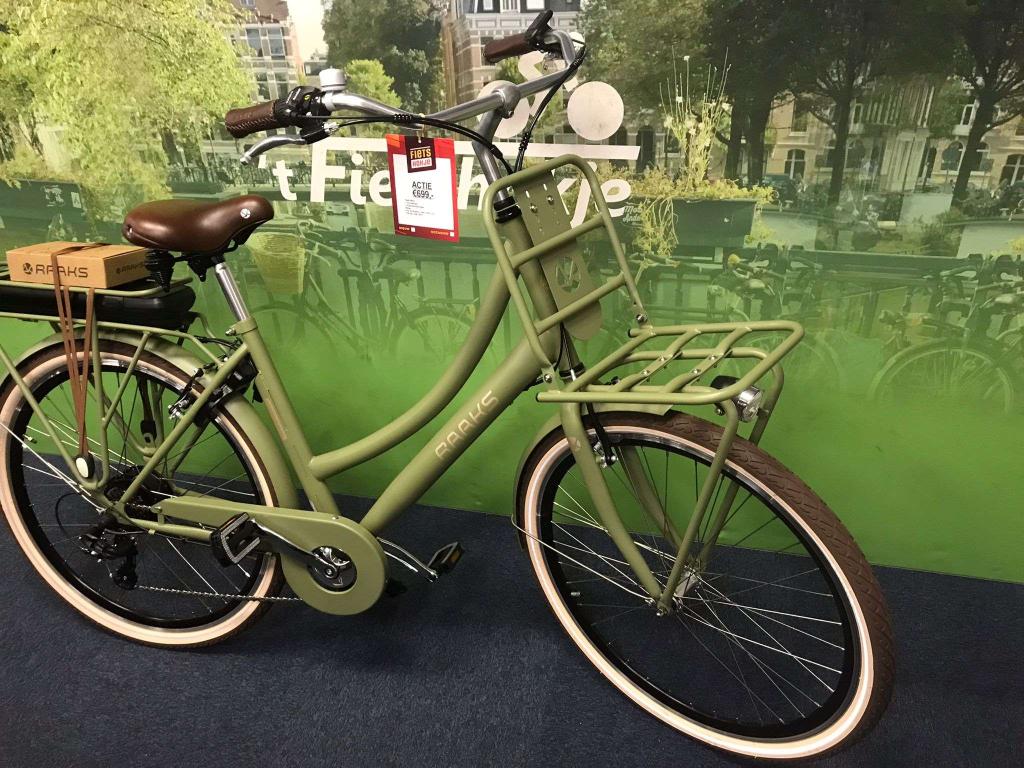 Fietshokje Raaks: Raaks Moxy Groene Elektrische Damesfiets, Niet ingevuld, Nieuw, Ophalen of Verzenden, 47 tot 51 cm