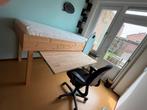Hoogslaper met bureau, lattenbodem en matras, Ophalen, Gebruikt, Hoogslaper