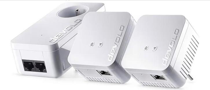 Devolo 550 duo+ Powerline Adapter Set met kabel, Computers en Software, Routers en Modems, Gebruikt, Ophalen of Verzenden