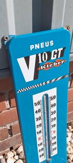 Emaille thermometer van bandenmerk Kléber V10 GT., Ophalen, Reclamebord, Gebruikt, .